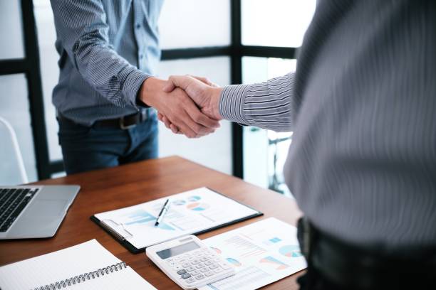 istock Image business mans handshake. Business partnership meeting concept. 1090413566