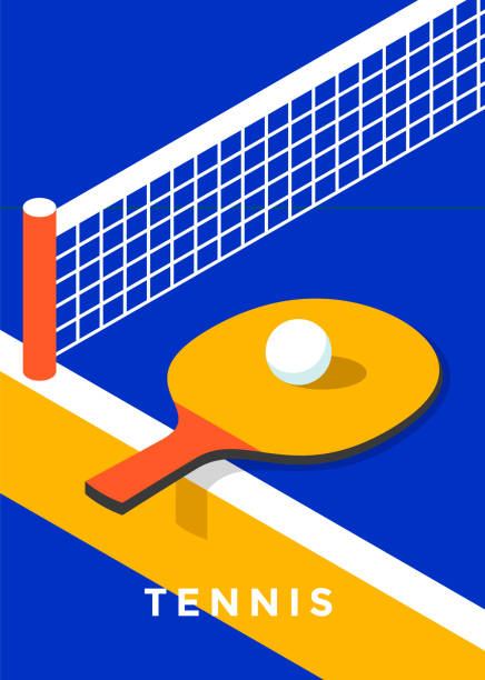 ilustrações de stock, clip art, desenhos animados e ícones de baseball game sport poster - table tennis