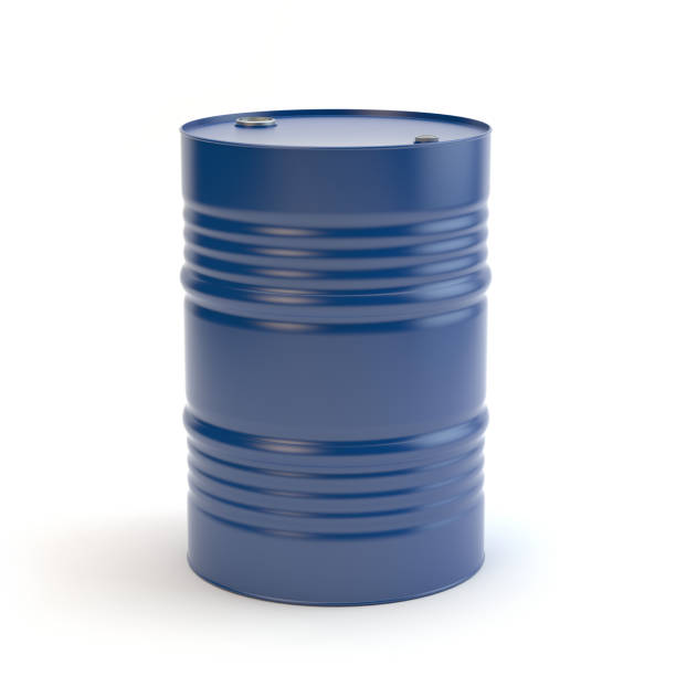 Blue steel barrel, 3D illustration