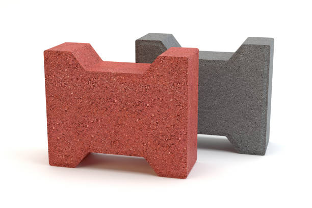 istock Red and grey Paving stones Illustration 1090420826