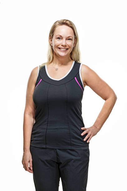 istock Middle aged woman working out 1090420946