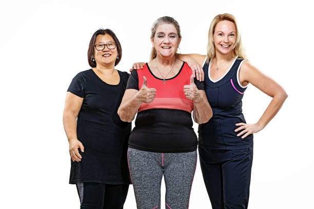 istock Middle aged women in a fitness group pic 1090421082