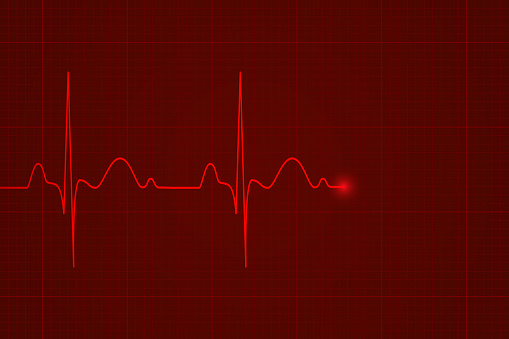 Heartbeat on the monitor, vector background