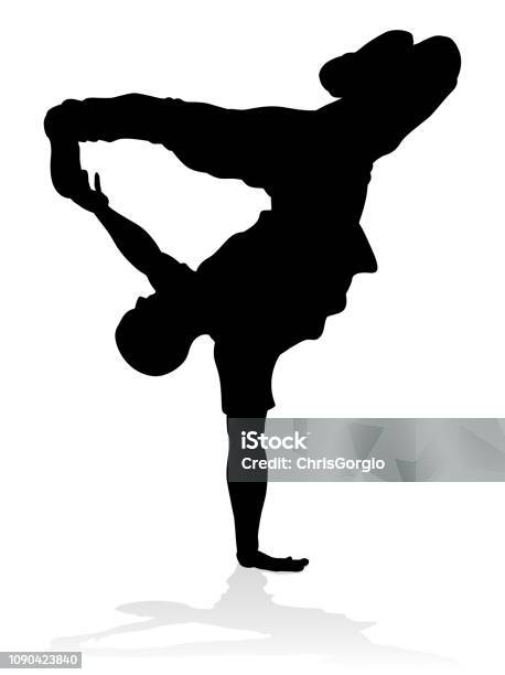 Street Dance Dancer Silhouette Stock Illustration - Download Image Now - Dancing, Adult, Art