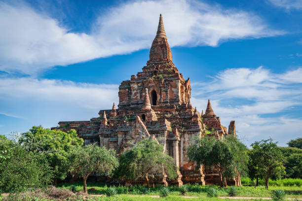 complexo de templo sulamani em bagan, myanmar - ancient architecture buddhism burmese culture - fotografias e filmes do acervo