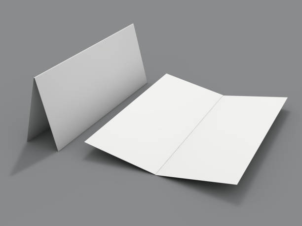 istock Blank portrait mock-up paper. Brochure, magazine, postcard isolated. 3D 1090428334
