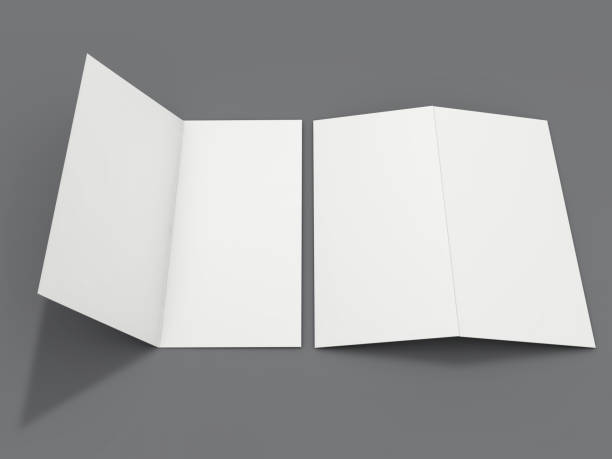 istock Blank portrait mock-up paper. Brochure, magazine, postcard isolated. 3D 1090428338