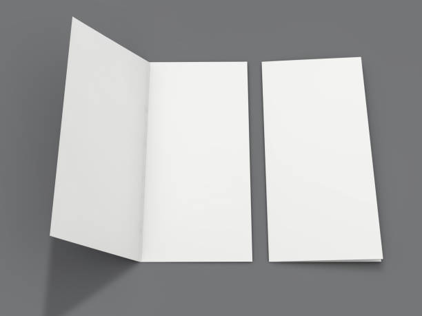 istock Blank portrait mock-up paper. Brochure, magazine, postcard isolated. 3D 1090428348