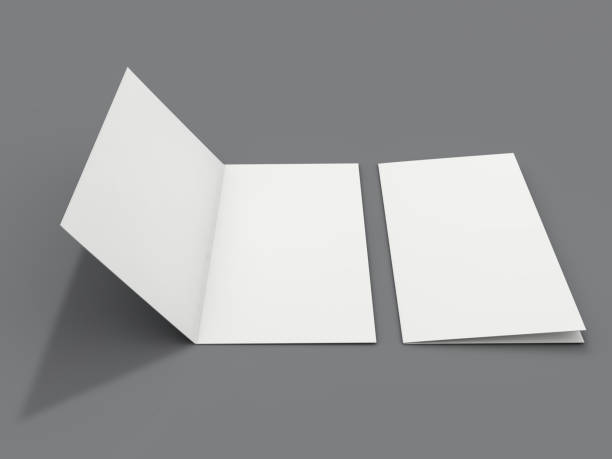 istock Blank portrait mock-up paper. Brochure, magazine, postcard isolated. 3D 1090428356