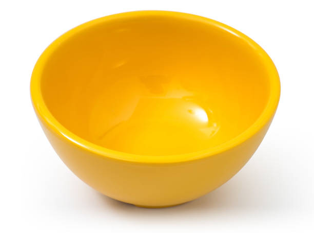istock Yellow bowl isolated on white background 1090431500