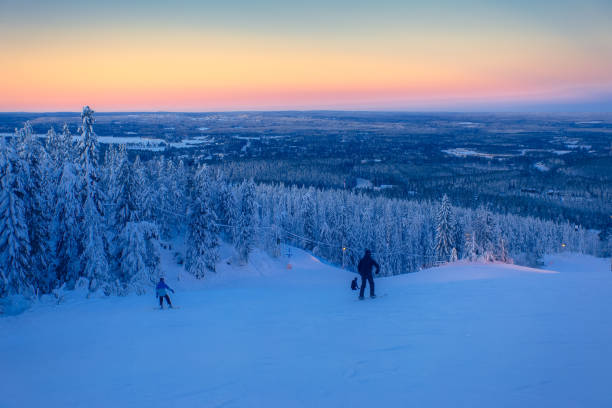 istock Ski slope view from Sotkamo, Finland. 1090436678