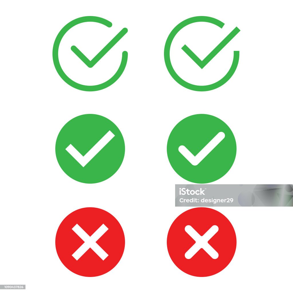Compruebe la marca Icon Set diseño vectorial. - arte vectorial de Símbolo de visto bueno libre de derechos Compruebe la marca Icon Set diseño vectorial. - arte vectorial de Símbolo de visto bueno libre de derechos