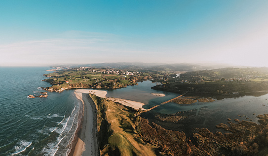 The beautiful coastal area in Oyambre, Cantabria, Spain.