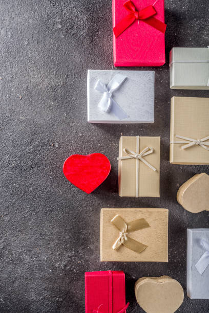 istock Valentines day gifts boxes background 1090444746