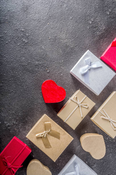 istock Valentines day gifts boxes background 1090444804