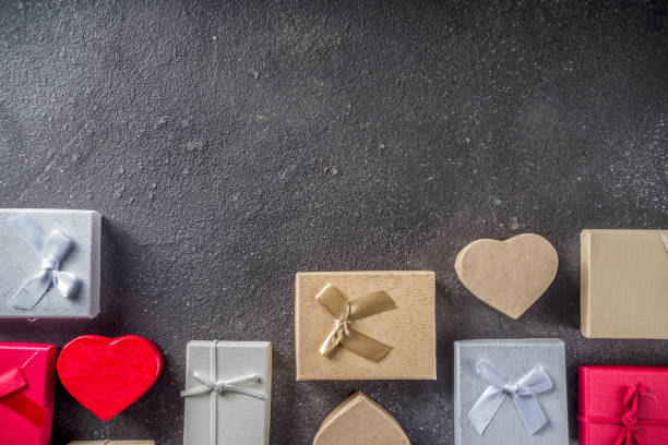 istock Valentines day gifts boxes background 1090444856