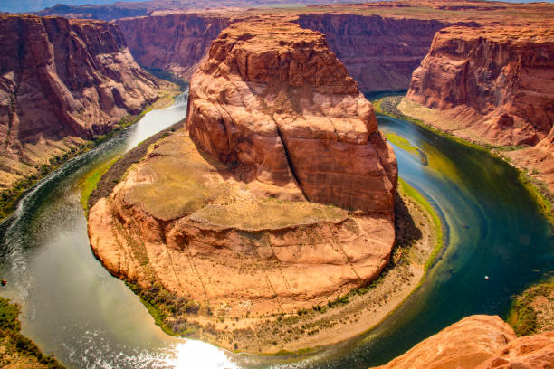 istock Beautiful view at Horseshoe bend on sunny day 1090445056