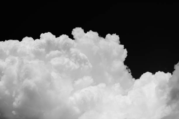 Photo of Cumulus cloud on black background