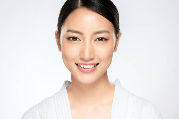 istock Beautiful smiling woman with clean skin 1090452420