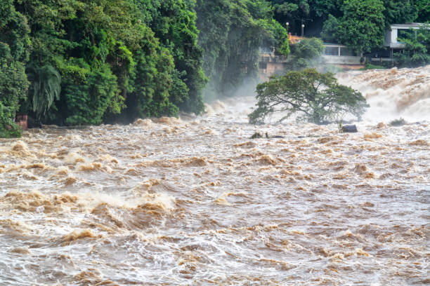 istock Flooded of muddy water. Overflow. 1090453140