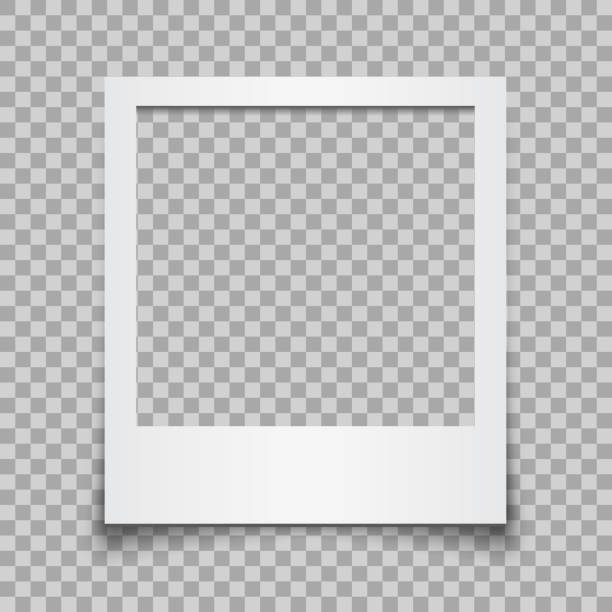 Empty white photo frame - vector for stock Empty white photo frame - vector for stock polaroid camera stock illustrations