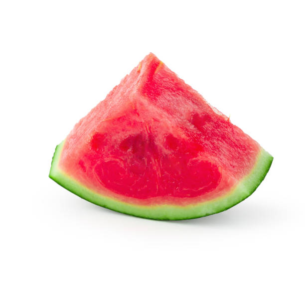 istock Sliced of watermelon isolated on white background 1090464788