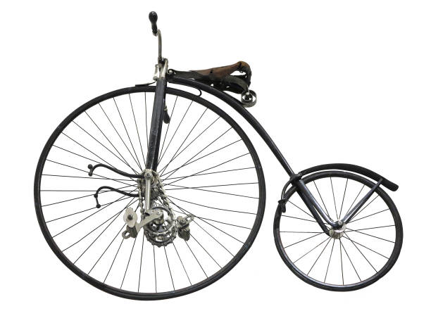 istock Vintage old retro bicycle isolated on white background 1090468432