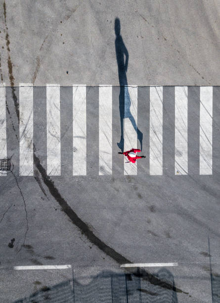 istock Top view of a pedestrian crosswalk 1090470124