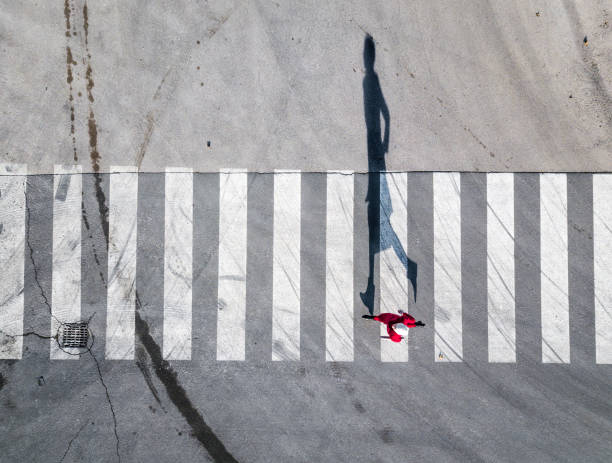 istock Top view of a pedestrian crosswalk 1090470130