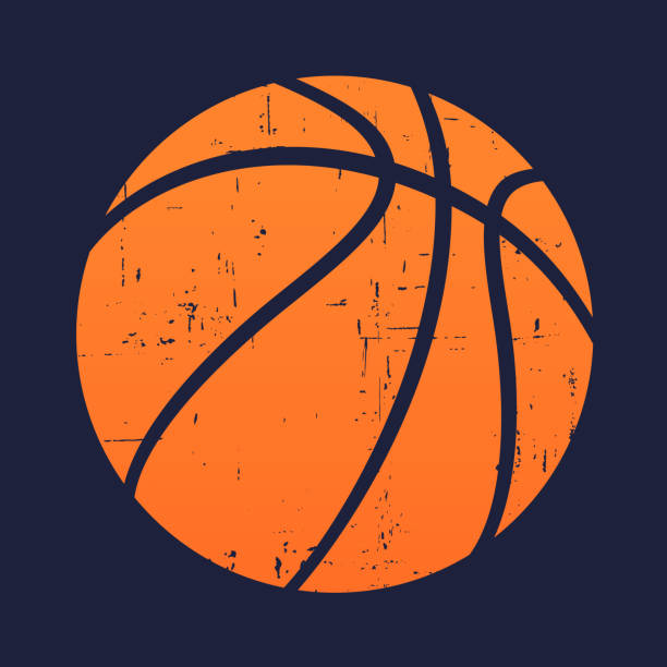 Basketball Basketball grunge outline silhouette shape. basketball ball illustrations stock illustrations