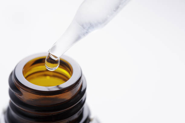 Brown herbal extraction bottle with a dropper.