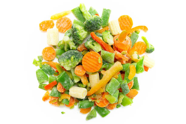 istock Frozen vegetables in a plastic bag. Healthy food storage concept. 1090474328