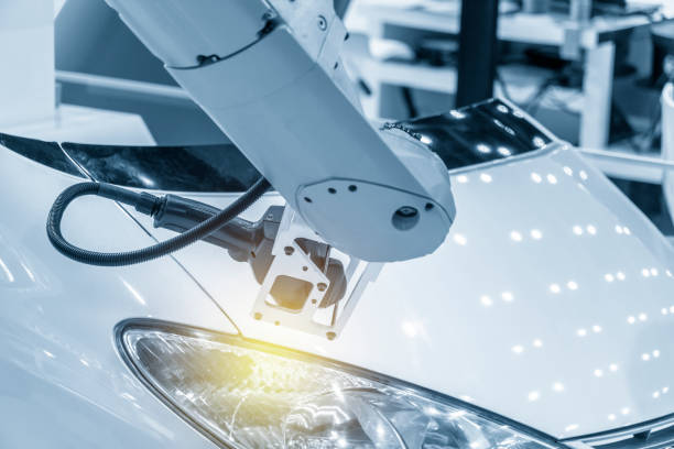 istock The  CMM laser probe  attach on the robotic arm. 1090477658
