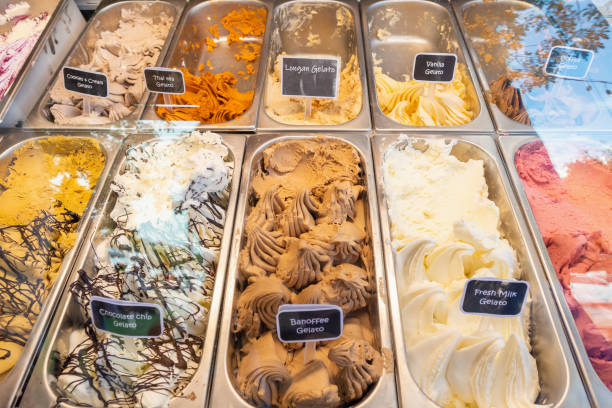 istock ice cream gelato display in shop 1090478906