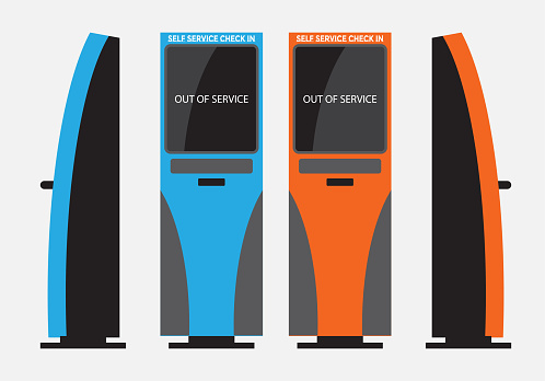 Visual Check Machine Animation Self Check Machine Vector Stock Illustration - Download Image Now ...