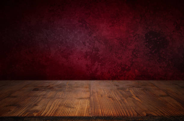 Valentines background with wooden stage