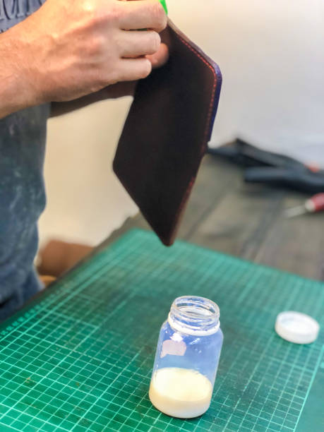 istock master leather products produces their work. Working with leather 1090487618