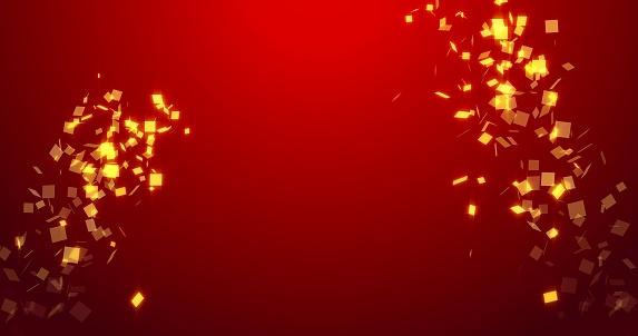 Explosion Of Golden Confetti On Red New Year Background Seamless Looped  Animation 3d Rendering 4k With Alpha Mask Stock Illustration - Download  Image Now - iStock