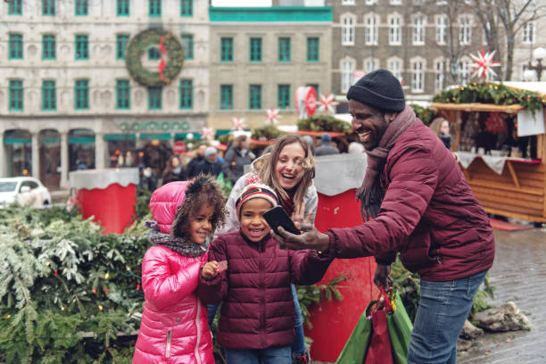 istock Multi-ethnic family shopping for Christmas 1090491030