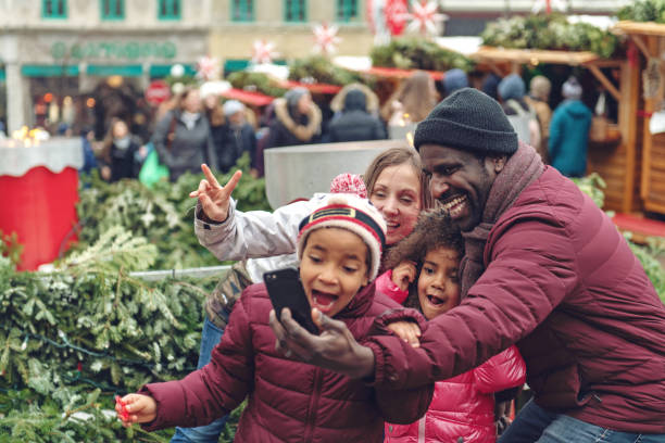 istock Multi-ethnic family shopping for Christmas 1090491094