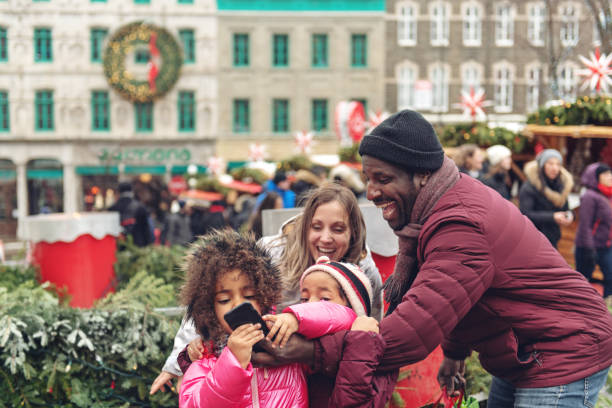 istock Multi-ethnic family shopping for Christmas 1090491132