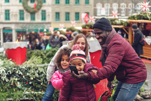 istock Multi-ethnic family shopping for Christmas 1090491136