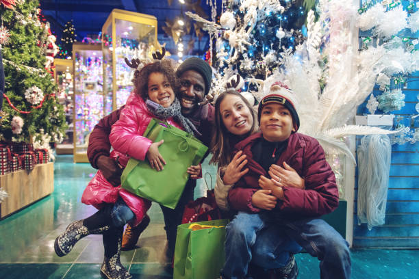 istock Multi-ethnic family shopping for Christmas 1090491368