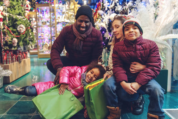 istock Multi-ethnic family shopping for Christmas 1090491388