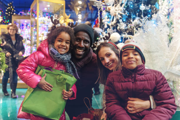 istock Multi-ethnic family shopping for Christmas 1090491452