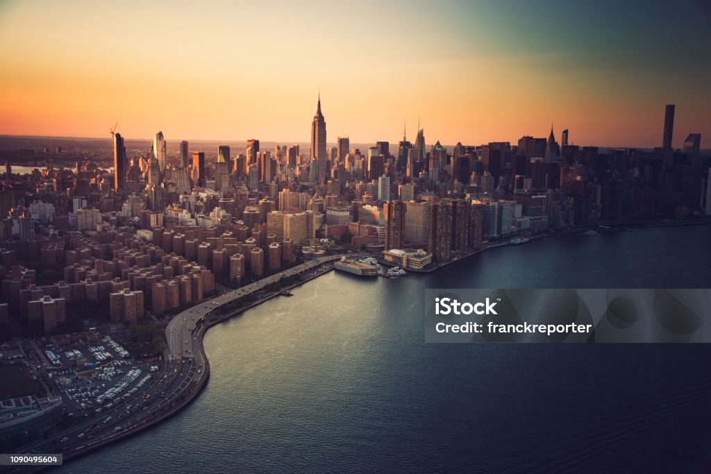 aerial view of manhattan city New York City Stock Photo