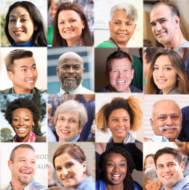 istock Collage, composite of multi-ethnic, mixed age group of people. 1090498738