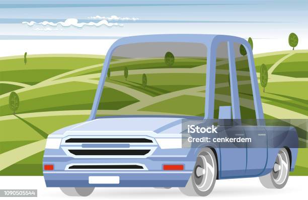 Truck And Nature Stock Illustration - Download Image Now - 4x4, Adventure, Agricultural Field