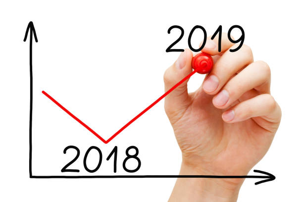 istock Business Recovery Graph For Year 2019 Concept 1090505672