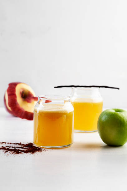 apple with antioxidants,healthy drinks,vegetable juice, - maçã braeburn imagens e fotografias de stock